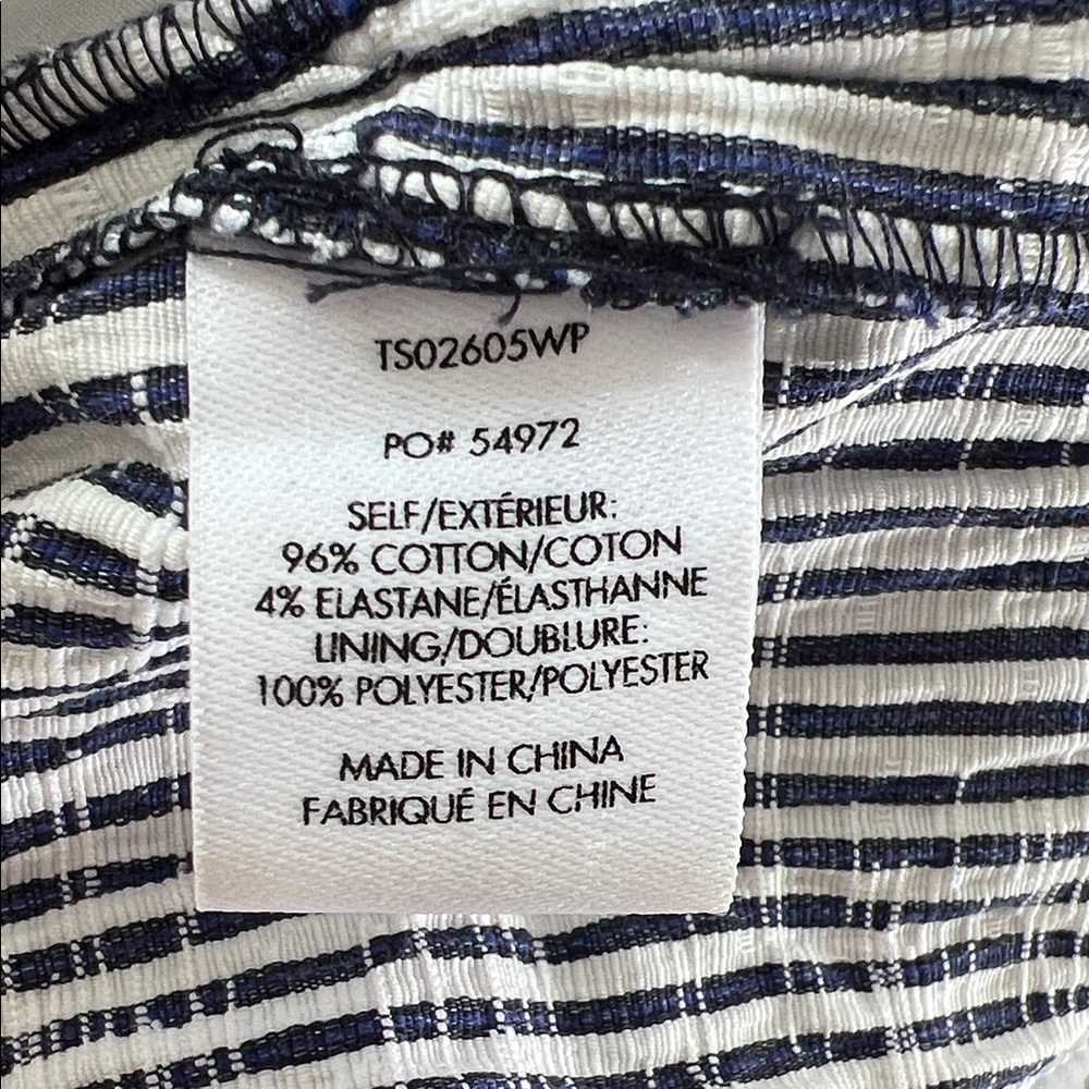 Derek Lam Navy and White Striped Shorts - Picture 6 of 7
